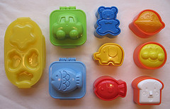 Egg & rice molds for bento lunches