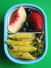 Broccoli rabe & sausage penne lunch for preschooler