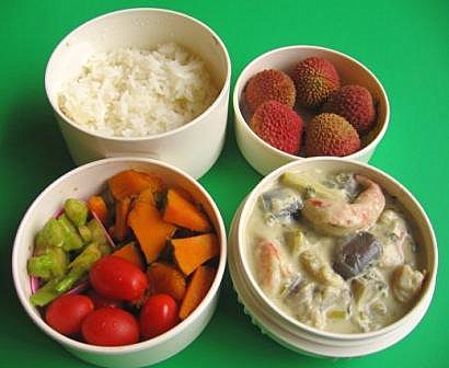 Shrimp curry lunch