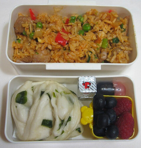 Green onion steamed bun lunch ãŠå¼å½“