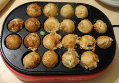 Takoyaki on electric griddle