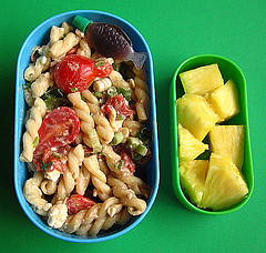 Pasta salad & pineapple lunch Pasta salad & pineapple lunch