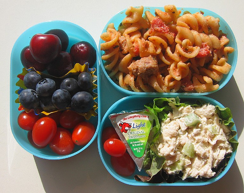 Sausage pasta lunch for toddler ãŠå¼å½“