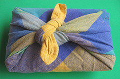 Lunch wrapped in cloth napkin Lunch wrapped in cloth napkin