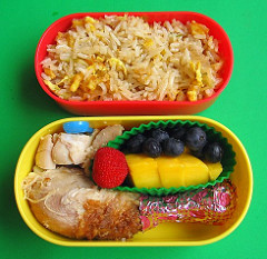 Chicken & fried rice lunch for preschooler Chicken & fried rice lunch for preschooler