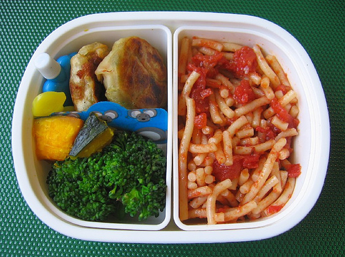 Speedy puttanesca lunch for toddler