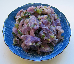 Leftover purple potato salad