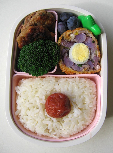 Potato salad Scotch egg lunch ãŠå¼å½“