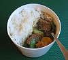 Sancocho stew in thermal lunch jar