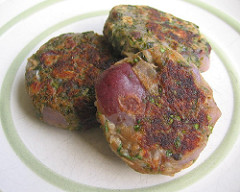 Faux latkes with tuna