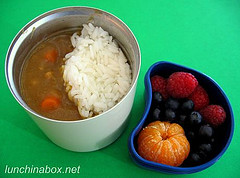 Curry rice bento lunch for preschooler