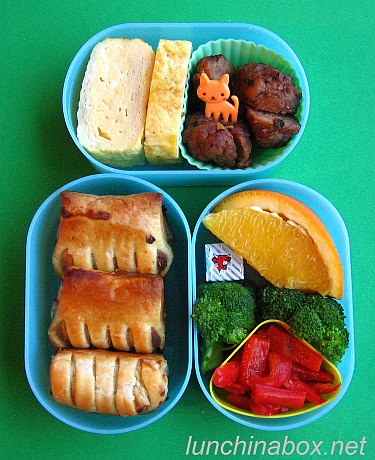 Appetizer pastry bento lunch for preschooler #1