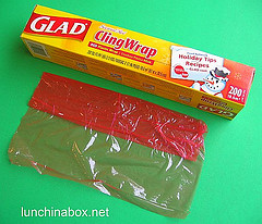Red plastic wrap Red plastic wrap