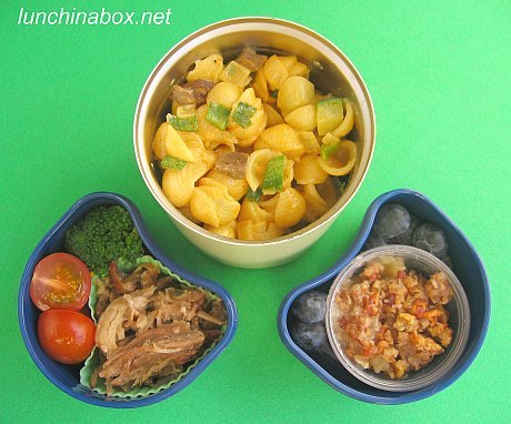 Bulgogi mac & cheese bento lunch for preschooler
