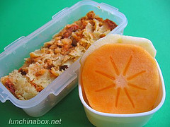 Tamale & persimmon bento lunch for preschooler Tamale & persimmon bento lunch for preschooler