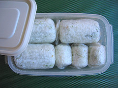 Frozen rice balls