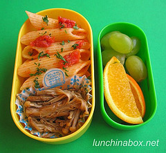 Penne bento lunch for preschooler