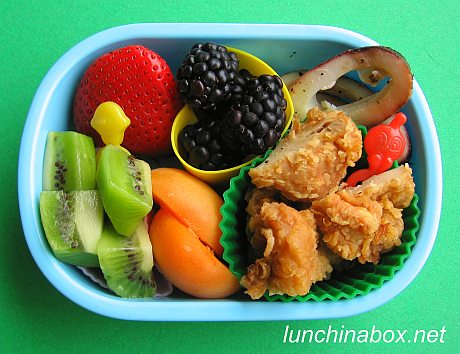 Japanese fried chicken bento lunch