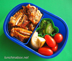 Lasagna bento lunch for preschooler