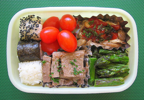 Broiled mushroom lunch