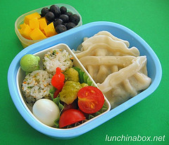 Potsticker bento lunch for preschooler Potsticker bento lunch for preschooler