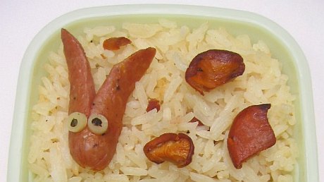 Rabbit-shaped sausage