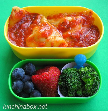 Ravioli & spray pancake bento lunches