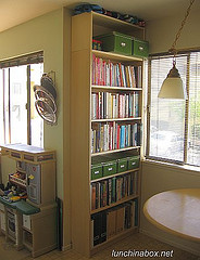New kitchen bookcase after reorganization New kitchen bookcase after reorganization