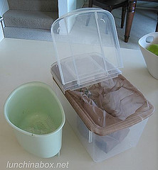 Rice keeper as compost bin