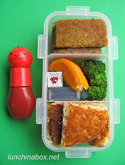 Pancake & scrapple bento lunch for preschooler