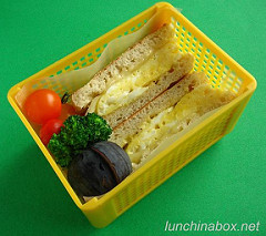 Egg muffin sandwich lunch for preschooler
