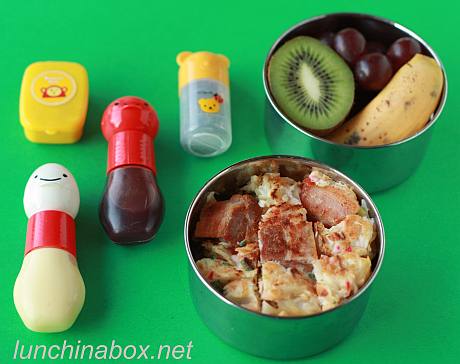 Okonomiyaki bento lunch for preschooler