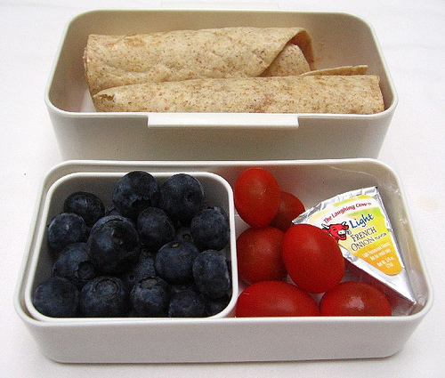 Wrap brunch bento for mom/toddler